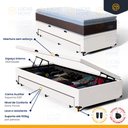 Ver imagem 3 de Cama Box Baú com Colchão de Espuma D33 Pillow Top Comfort Luxo + Auxiliar Unique Solteiro 88cm