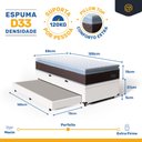 Ver imagem 4 de Cama Box Baú com Colchão de Espuma D33 Pillow Top Comfort Luxo + Auxiliar Unique Solteiro 88cm