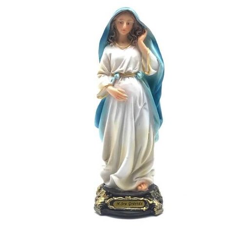 Imagem de Nossa Senhora Maria Grávida Resina Pequena 12 cm