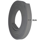 Ver imagem 2 de Eva Rodape Acabamento Ripado 2cm Autocolante Cinza 2,5m