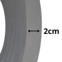 Ver imagem 3 de Eva Rodape Acabamento Ripado 2cm Autocolante Cinza 2,5m