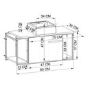 Ver imagem 6 de Gabinete para Banheiro em Aço e Cuba Inclusa 80 Cm Preto com Mel e Cuba Branca Preto com Mel