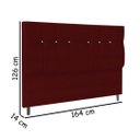 Ver imagem 2 de Cabeceira Estofada Box Casal Queen Size Encosto para Cama Audi X1 164x126 Cm Marsala
