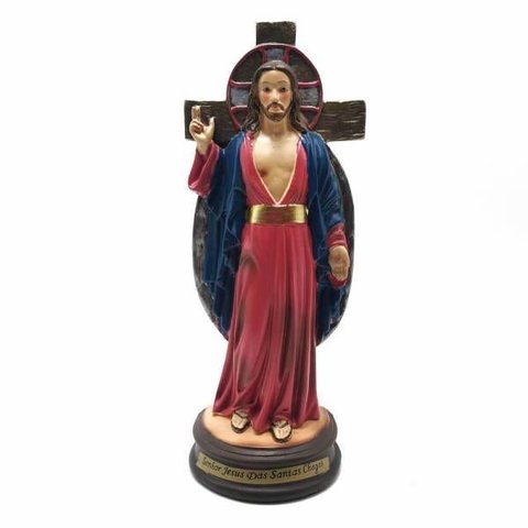 Imagem Santas Chagas de Jesus Resina Tradicional 21 cm