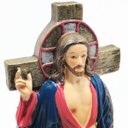 Ver imagem 3 de Imagem Santas Chagas de Jesus Resina Tradicional 21 cm