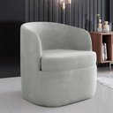 Ver imagem 2 de Kit 2 Poltronas Decorativas Design Moderno Bel Sala de Estar Base Giratória Veludo Cinza G33 - Gran