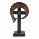 Ver imagem 4 de Crucifixo de Mesa RCC Madeira São Bento Dourado 15 cm