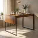 Ver imagem 1 de Mesa de Jantar Apartamento Extensível Retrátil 130x60cm 100% Mdf Premium e Aço