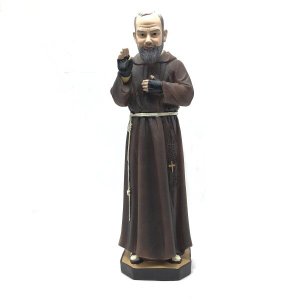 Imagem Padre Pio Linha Premium Resina Grande 40 cm