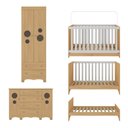 Ver mais imagens de Quarto de Bebê Completo Berço Americano 3 em 1 Colchão Suspiro Multimóveis Mp4676 Madeirado