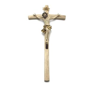 Crucifixo de Parede Resina Tradicional 35 cm de Altura