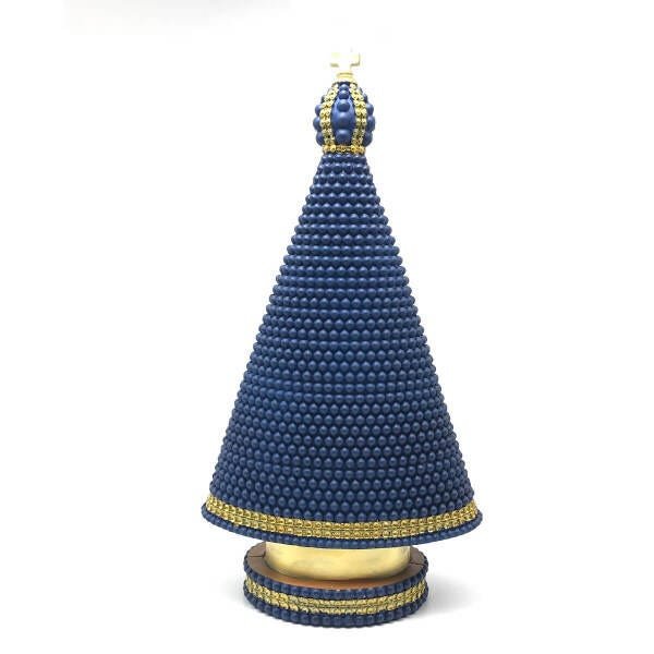 Imagem Nossa Senhora Aparecida Perola Azul Resina Grande 40 cm - 4