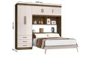 Ver imagem 2 de Roupeiro Cabeceira Baú Can com Amplo Espaço Interno com Nichos Externos para Decoração Cor Jequitiba