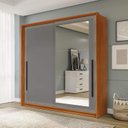 Ver imagem 1 de Guarda Roupa 180,1cm 2 Portas de Correr com Espelho 240853 Valência Politorno Móveis