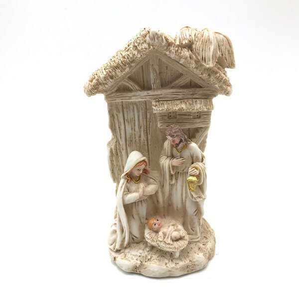Presépio de Natal Decorativo Sagrada Família Resina 14 cm - 1