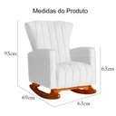 Ver imagem 7 de Poltrona Balanço C/ Puff Melinda Suede Branco - Lm Decor