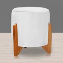 Ver imagem 3 de Poltrona Balanço C/ Puff Melinda Suede Branco - Lm Decor