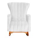 Ver imagem 5 de Poltrona Balanço C/ Puff Melinda Suede Branco - Lm Decor