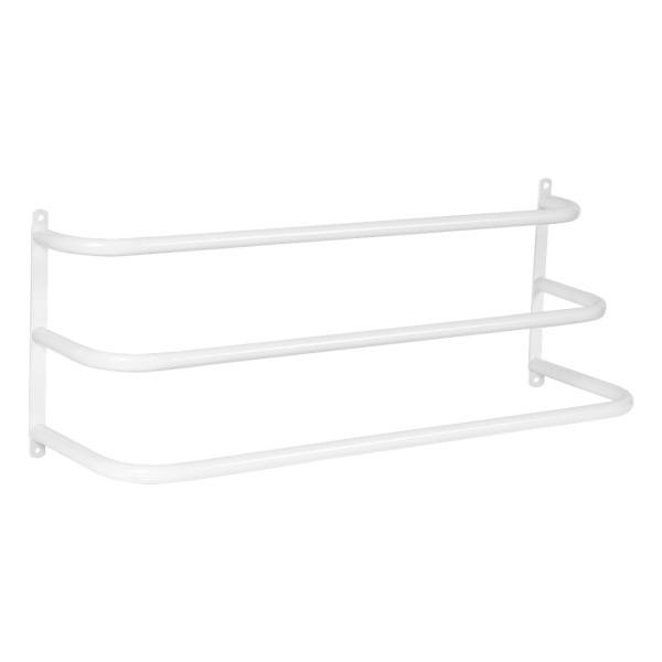 Porta Toalhas Toalheiro Triplo Para Parede Branco 60cm - 2