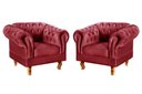 Ver imagem 1 de Conjunto 2 Poltronas Dom Pedro Cor:Suede Bordô 110