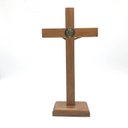 Ver imagem 6 de Crucifixo de Mesa São Bento Madeira Clara 23 cm