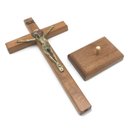 Ver imagem 2 de Crucifixo de Mesa São Bento Madeira Clara 23 cm