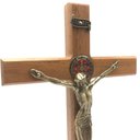 Ver imagem 4 de Crucifixo de Mesa São Bento Madeira Clara 23 cm