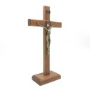 Ver imagem 3 de Crucifixo de Mesa São Bento Madeira Clara 23 cm