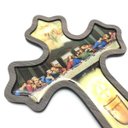 Ver imagem 2 de Crucifixo de Parede Santa Ceia Resinado Grande 30 cm