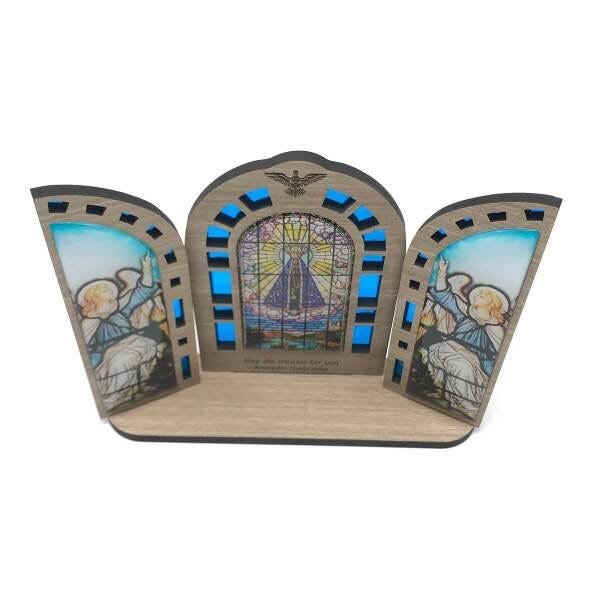 Capela Nossa Senhora Aparecida Marfim com Porta Vitral - 3