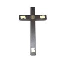 Ver imagem 4 de Crucifixo de Parede ou Porta Madeira Medalha de São Bento 18 cm