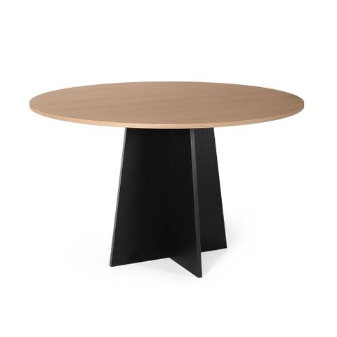 Mesa de Jantar Redonda 4 Lugares 90 Cm Isabela Jade/preto