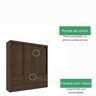 Guarda Roupa Solteiro 3 Portas 9 Gavetas Chicago Tcil Cacau - 5