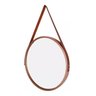 Espelho Decorativo Adnet Marrom com Alça Marrom 50cm - 3