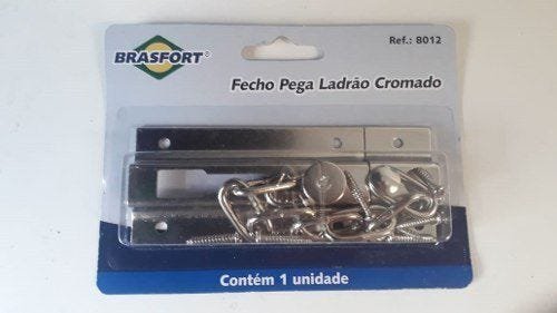 Fecho de Porta Pega Ladrão Cromado Mais Segurança - 2