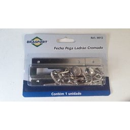 Fecho de Porta Pega Ladrão Cromado Mais Segurança - 2