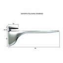 Ver imagem 3 de Suporte pelicano para prateleira cromado