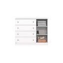 Ver imagem 5 de Quarto de Bebê Completo Americano 2 Peças (1 Guarda Roupa + 1 Cômoda) Qi59 Branco - Henn