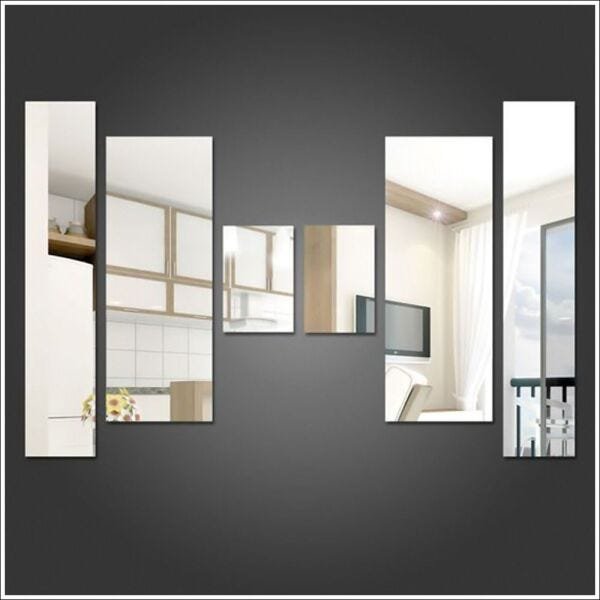 Espelhos de Vidros Retângulos Decorativos 92 x 78 cm - 3