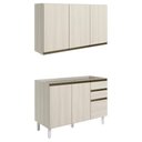 Ver imagem 1 de Armario Aereo Balcao Pia 120 Cm Mdf Kali Bianco