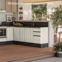 Ver imagem 2 de Armario Aereo Balcao Pia 120 Cm Mdf Kali Bianco