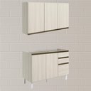 Ver imagem 7 de Armario Aereo Balcao Pia 120 Cm Mdf Kali Bianco