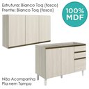 Ver imagem 3 de Armario Aereo Balcao Pia 120 Cm Mdf Kali Bianco