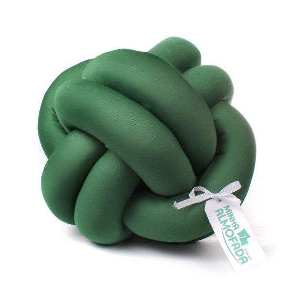 Almofada Verde Decorativa Cacto Estampada 2 Unidades + Nó Escandinavo com Refil de Silicone Super Ma - 2