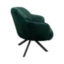 Ver imagem 7 de Kit 2 Poltronas Decorativas Kitana Pés Preto Giratório Veludo Verde - Gran Belo