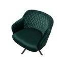 Ver imagem 6 de Kit 2 Poltronas Decorativas Kitana Pés Preto Giratório Veludo Verde - Gran Belo