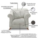 Ver imagem 5 de Kit Poltrona E Sofá 2 Lugares 1,80m Veludo Cinza Prata