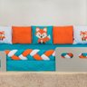 Kit Enxoval Bebe Montessoriano Raposinha Tifany e Laranja - 4