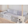 Kit Montessoriano Mini Cama Bebe Trança Nuvenzinha Cinza - 4