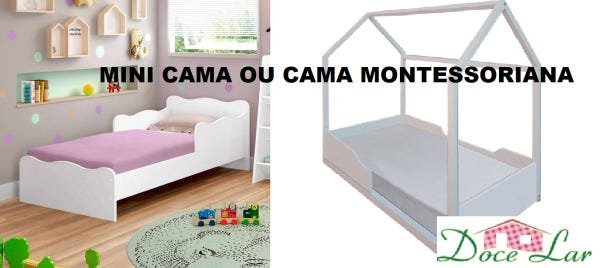 Kit Montessoriano Mini Cama Bebe Trança Nuvenzinha Cinza - 2